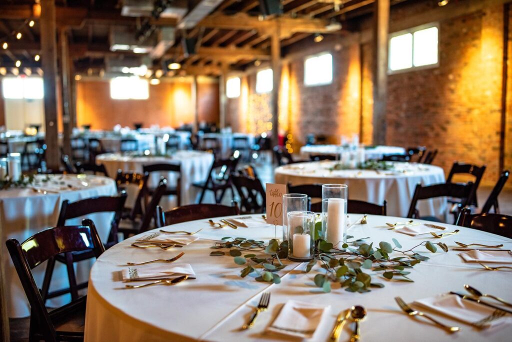 banquet seating for 500 at Ice House on Main event venue in Bryan, TX