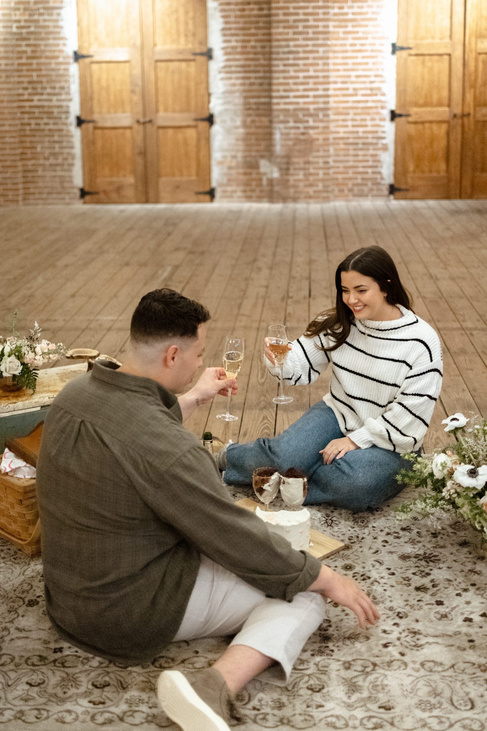 wedding proposals in the warmth and elegance of ice house on main wedding venue bryan, tx